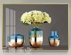 crystal porcelain painting， crystal painting， flower， 3d 3d painting， stereograph