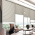 Customized Shading Curtain Plain Narrow Stripe Double-Layer Soft Gauze Curtain Kitchen Bathroom Office Building