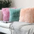 Modern Simple European Solid Color Plush Pillow Cover Office Home Sofa Cushion Cover Wholesale Core