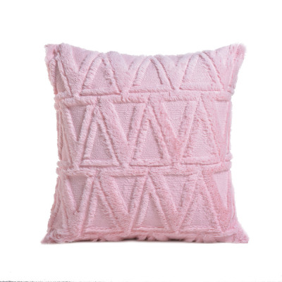 Yl002ins Amazon Home New Solid Color Throw Pillowcase Plush Geometric Car Pillow Cover Sofa Cushion Cover