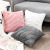 Modern Solid Color Pillow Cover Simple Quilted Suede Pillow Cover Rabbit Fur Bedroom Living Room Plain Cushion without Core
