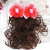 Baby Girl Cute Wig Bow Princess Barrettes Curly Hair Children Stylish Hair Accessories Head Accessories Wholesale