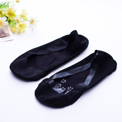 New Shallow Mouth Invisible Silk Boat Socks 360 Degrees One Circle Silicone Women Lace Stockings Autumn Socks Factory Direct Sales