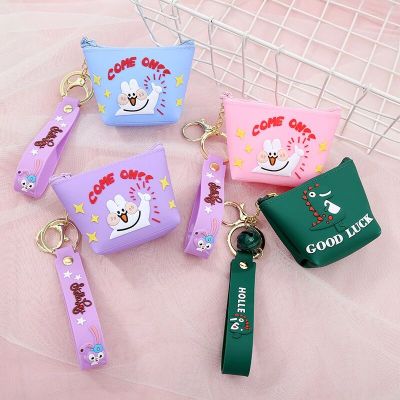 Japanese and Korean Autumn New Silicone Thumbs-up Bunny Dinosaur Coin Purse Headset Storage Japanese Wallet Wallet