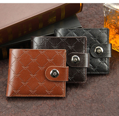 MenBense New Men's Wallet Short Magnetic Snap Multi-Functional Casual Men's Wallet Coin Purse Men's Money