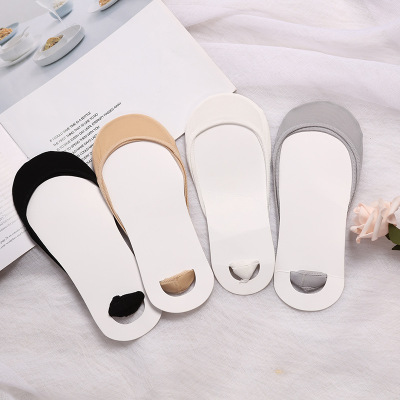 [Foot Charm] Ice Silk Digging Padded Women's Half Soles Boat Socks