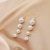 S925 Silver Ear Hook South Korea Dongdaemun High-Grade Long Pearl Grace Internet Celebrity Versatile Earrings Women