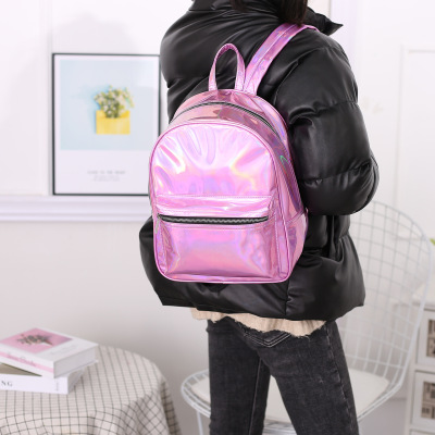 Fashion Backpack Women's 2020 New Summer Korean Style Backpack Trendy All-Match Laser Casual Backpack