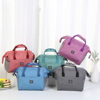 Lunch Box Handbag Thermal Bag Aluminum Foil Thickening Lunch Box Bag Canvas Bag Hand Carrying Office Worker Picnic Bag