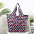 Multi-Functional Waterproof Handbag Women's Outdoor Portable Shopping Bag Large Capacity PVC Checked Cloth Folding Storage Bag