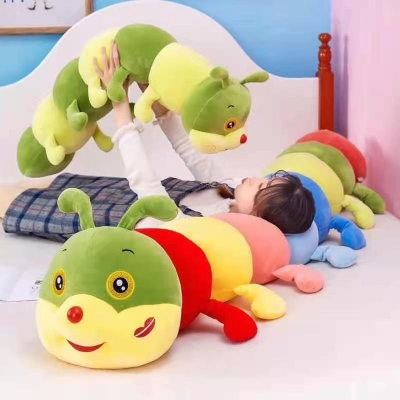 Long Pillow Caterpillar Doll Creative 2020 New Large Plush Toy Get Toys for Schoolgirls and Children Lying Style Free