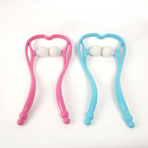 foreign trade exclusive for neck massager manual shoulder and neck massager clip neck double ball simulation human kneading massager
