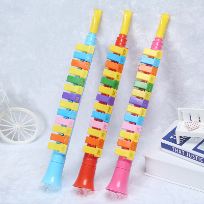 Factory Wholesale and Retail 13-Key Plastic Children's Melodica Enlightenment Musical Instrument with Handle