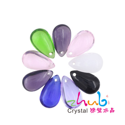 8*13 Glossy Water Drop Micro Glass Bead Hairpin Headdress Earring Material Glass Scattered Beads Pendant Pujiang in Stock Wholesale