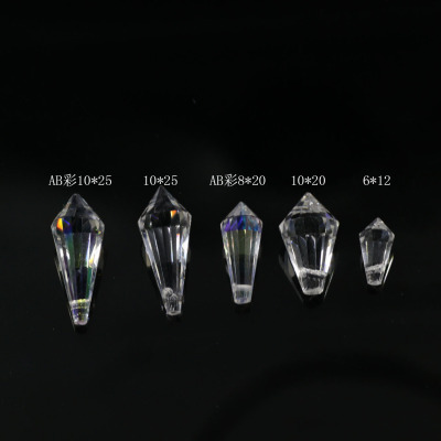 Factory Customized Crystal Pressure Small Accessories Hand-Cut Glass Craft Middle and South Column Pendant Water Drop