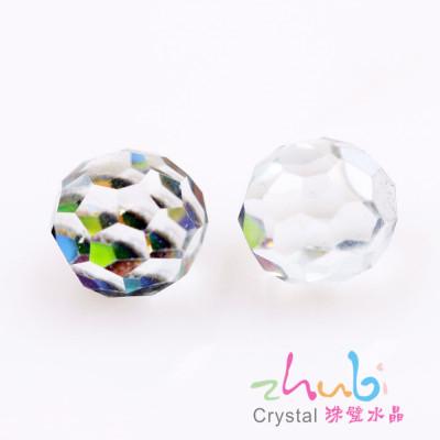 Factory Wholesale 32-Face Crystal Glass Ball round Cut Bottom Rhinestone 8mm Colorful Ornament Flat Bottom Ball