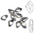 2020 New Crystal Axe Austrian Crystal Earrings Korean Diamond Anti-Allergy Earrings Creative Ornament