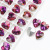 Small Jewelry Accessories TikTok Kuaishou Popular AB Colorful Peach Heart Crystal Necklace Pendant Wholesale DIY Handmade