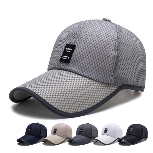 korean style new spring and summer baseball cap men‘s outdoor quick-drying mesh breathable peaked cap sunshade breathable hat