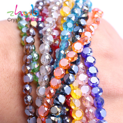 Spot Electroplated Crystal Bread Bead 4/6/8/10mm Frosted Crystal Loose Beads DIY Ornament Material Wholesale