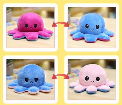 Reversible Octopus Flip Octopus Doll Factory Direct Sales Customization as Request Plush Toy Doll Gift