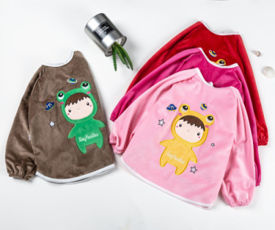 Baby Cartoon Overclothes Anti-Dirty Xingyun Bao Complementary Food Anti-Dirty Overclothes Cartoon Baby Bib Eating Clothes Painting Overclothes