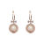 Micro Rhinestone Zircon Earrings Fashionable All-Match Short Super Flash Earrings Internet-Famous Crystal Pearl Earrings
