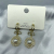 Micro Rhinestone Zircon Earrings Fashionable All-Match Short Super Flash Earrings Internet-Famous Crystal Pearl Earrings