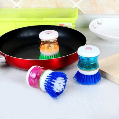 Kitchen Dish Brush Hydraulic Dishwashing Oil-Free Cleaning Brush Household Decontamination Brush Liquid-Adding Cleaning Descaling Brush