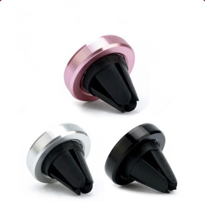 Round Mobile Phone Holder Car Air Conditioner Air Outlet Magnet Magnetic Lazy Car Mobile Phone Holder Gift Wholesale