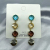 Korean Dongdaemun IU Li Zhien Same S925 Sterling Silver Needle Contrast Color Crystal Small Ear Lobe Suitable Earrings