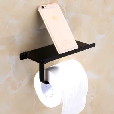 Toilet Tissue Box Toilet Toilet Paper Box Black Hand Paper Rack Bathroom Waterproof Paper Extraction Box Roll Holder Punch-Free