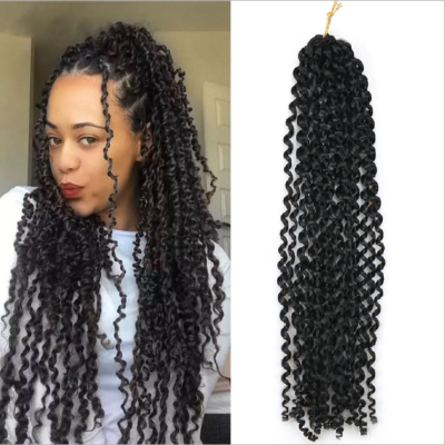 Wig Best Seller in Europe and America Water Wave Crochet Hair Loose Tail Faux Locs 18-Inch 18 Pieces