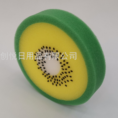 Small Kiwi Fruit Bath Sponge Single Bag Creative Fruit Shape Bath Spong Mop Bath Sponge Foaming Bath Scrubber