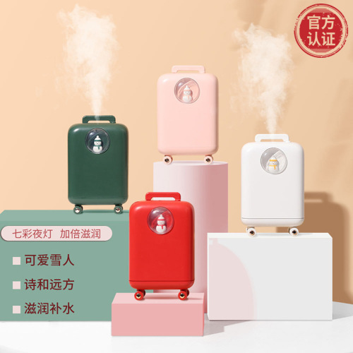 foreign trade dedicated d1 luggage snowman humidifier charging usb night light household small mini-portable humidifier