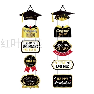 Wholesale Customized Graduation Party Door Side Hanging Hanging Card 5 Sets Hanging Card Banner