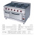 6 Burner Gas Cooker Oven Oven ZH-RQ-6 Commercial Vertical Combined Cooking Stove Engineering Hotel J