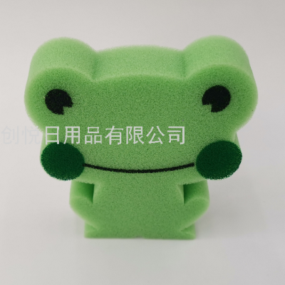 New Printed Frog Bath Sponge Single Bag Creative Cartoon Animal Shape Bath Foaming Sponge Bath Picture Bath Scrubber