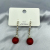Sterling Silver Needle Women's High-End Red Handmade Pearl Grace Big Pearl Dongdaemun Geometric Earrings Eardrops