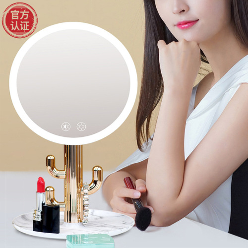 foreign trade exclusive creative m13 cactus table lamp makeup mirror dimming led lighted makeup mirror fill light lighted makeup mirror