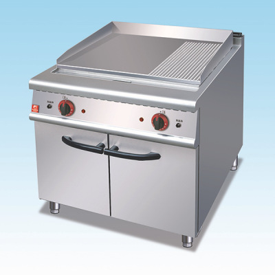 900 Commercial Electric Grill Large 1/3 Half Pit High-Power Fried Steak Chicken with Cabinet Seat ZH-TG