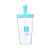 Qiaofeng Creative Plastic Water Cup Student Cute Cup with Straw Fresh Simple Men and Women Sports Drop-Proof and Portable Large Cup