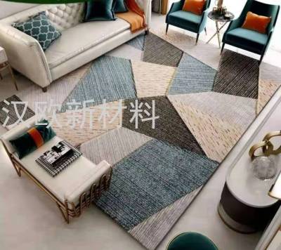 Living Room Carpet Household Sofa Floor Mat Printed Carpet Customized Light Luxury Living Room Bedroom Geometry Rectangle Carpet