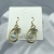 Opal Water Drop Earrings Korean Graceful Online Influencer Ear Hook Earrings Fashion Generous and Personalized Design Earrings Women