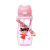 400ml Children's Straw Cup Cute Cartoon Little Sister Little Brother Plastic Cup with Rope Handle Portable Drinking Bottle