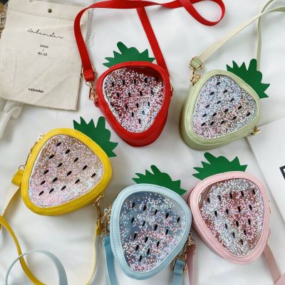 Children's Bag Autumn New Shoulder Bag Cute Strawberry Cross-Body Bag Fashion All-Match Princess Coin Purse Fashion