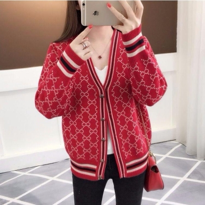 Sweater Cardigan Women's Clothes Spring and Autumn New Knitwear Early Autumn Coat Loose Korean Style All-Matching Lazy Style Student Fashion