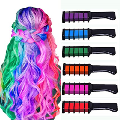 6-Color Disposable Hair Dye Comb Set Temporary Hair Dye Comb Stick Does Not Hurt Hair Color Hair Dye Pen Set in Stock