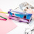 Korean Style New Creative Large Capacity Laser Cat Shape Pencil Case Waterproof Sequins Gift Stationery Bag Cosmetic Bag