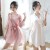 Foreign Trade Sexy Lingerie Women's Temptation Cute Princess Chiffon See-through Lace-up Suit Solid Color Sexy Shirt Pajamas